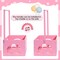 Wooden Baby Shower Crate Closet Rainbow Baby Storage Crate Hamper with Handle Garland 26 Letter Basket Baby Shower Wooden Gift Crate for Girls Boys Pregnancy Gifts for Parents (Pink)